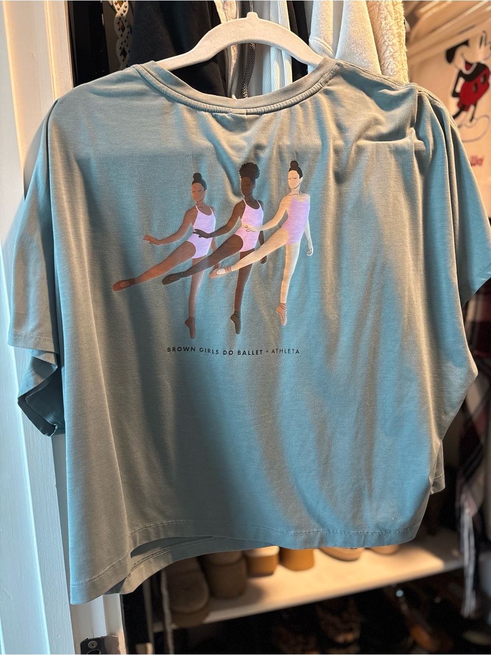 Athleta Sage Green Graphic Tee with Subtle Print